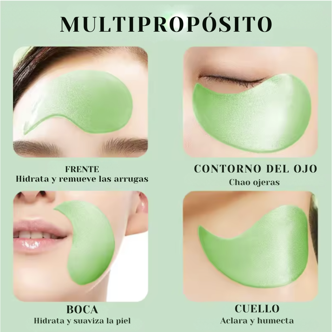 Mascarillas humectantes de Aloe Vera antiojeras